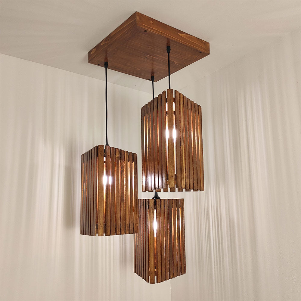 Hanging Light, Hanging Light with  Brown Color, Hanging Light in Wood, Hanging Light for Living & Dining Area, Hanging Light - VT14043