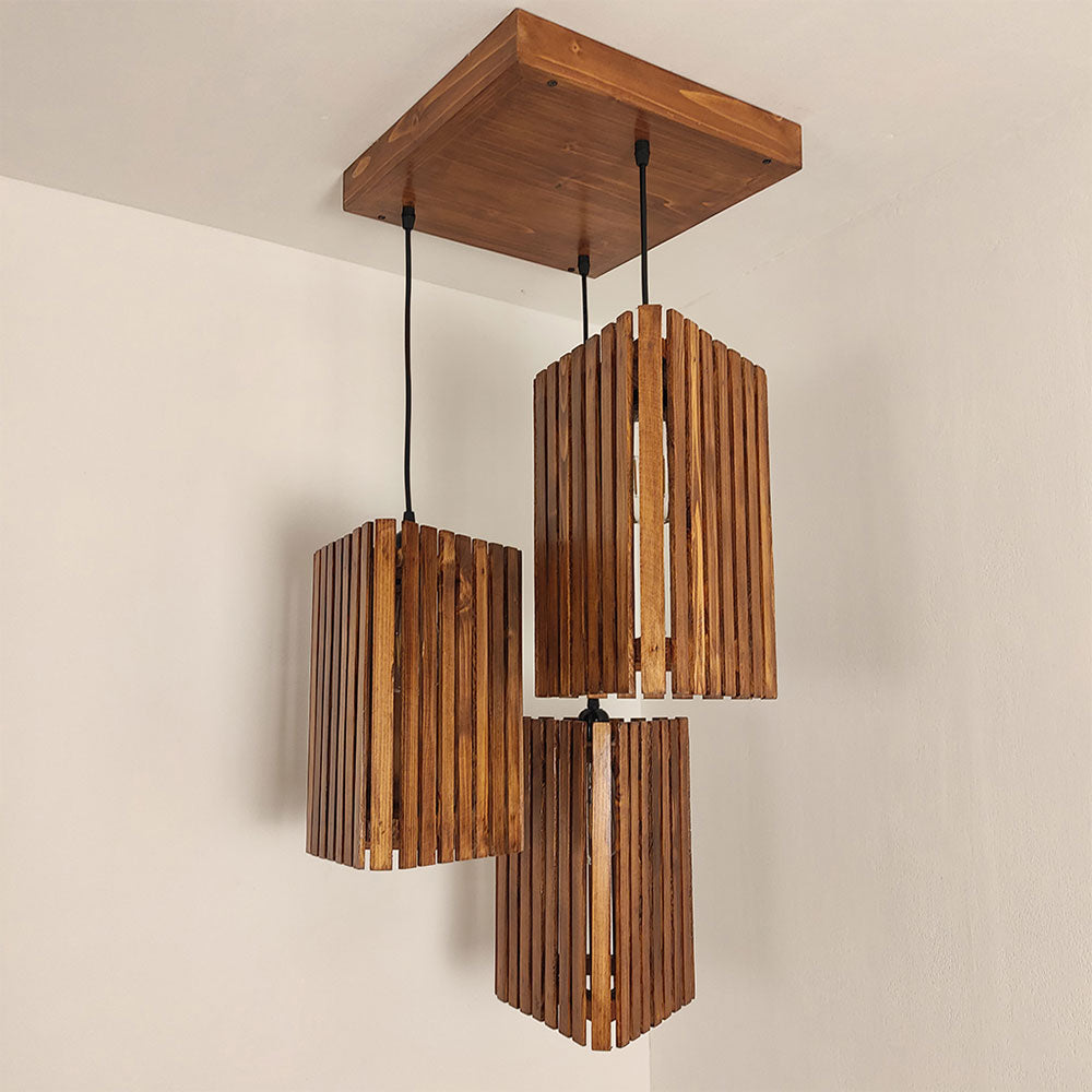 Hanging Light, Hanging Light with  Brown Color, Hanging Light in Wood, Hanging Light for Living & Dining Area, Hanging Light - VT14043