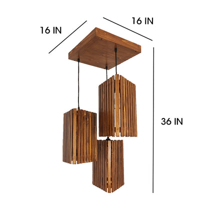 Hanging Light, Hanging Light with  Brown Color, Hanging Light in Wood, Hanging Light for Living & Dining Area, Hanging Light - VT14043