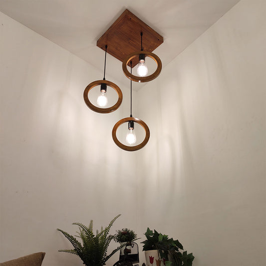 Hanging Light, Hanging Light with  Brown Color, Hanging Light in Wood, Hanging Light for Living & Dining Area, Hanging Light - VT14044