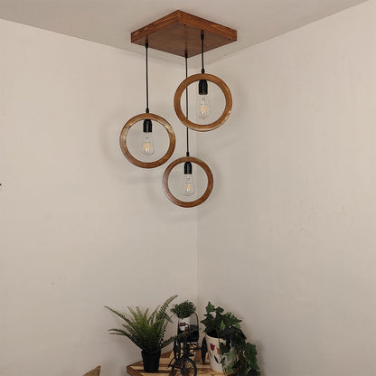 Hanging Light, Hanging Light with  Brown Color, Hanging Light in Wood, Hanging Light for Living & Dining Area, Hanging Light - VT14044