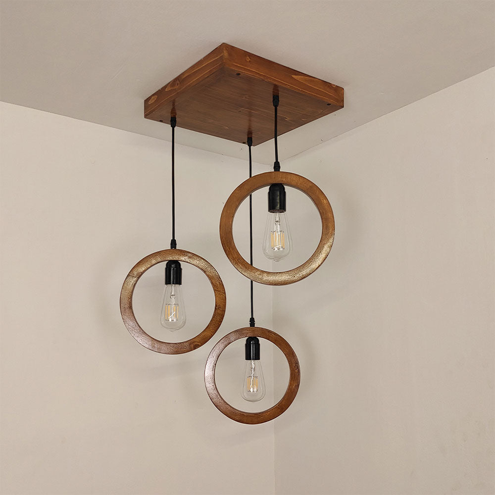 Hanging Light, Hanging Light with  Brown Color, Hanging Light in Wood, Hanging Light for Living & Dining Area, Hanging Light - VT14044