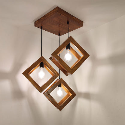 Hanging Light, Hanging Light with  Brown Color, Hanging Light in Wood, Hanging Light for Living & Dining Area, Hanging Light - VT14045