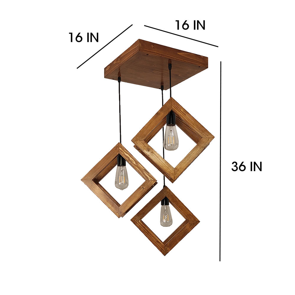 Hanging Light, Hanging Light with  Brown Color, Hanging Light in Wood, Hanging Light for Living & Dining Area, Hanging Light - VT14045