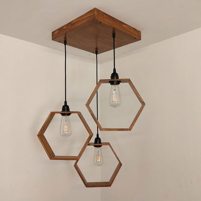 Hanging Light, Hanging Light with  Brown Color, Hanging Light in Wood, Hanging Light for Living & Dining Area, Hanging Light - VT14046