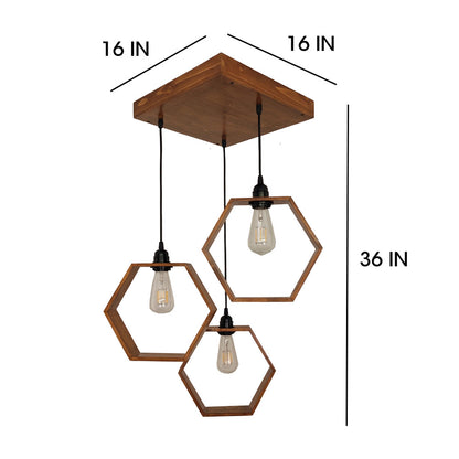 Hanging Light, Hanging Light with  Brown Color, Hanging Light in Wood, Hanging Light for Living & Dining Area, Hanging Light - VT14046