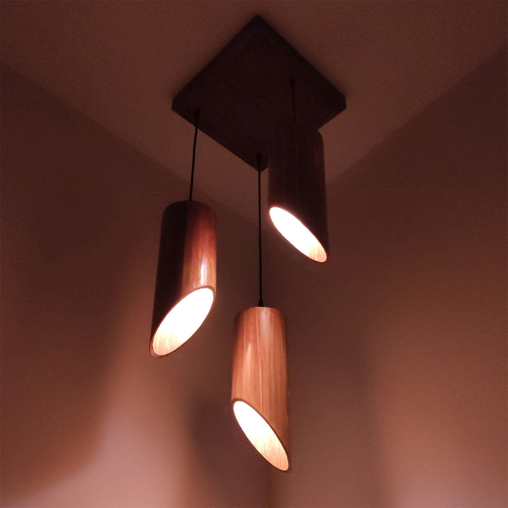 Hanging Light, Hanging Light with  Brown Color, Hanging Light in Wood, Hanging Light for Living & Dining Area, Hanging Light - VT14047