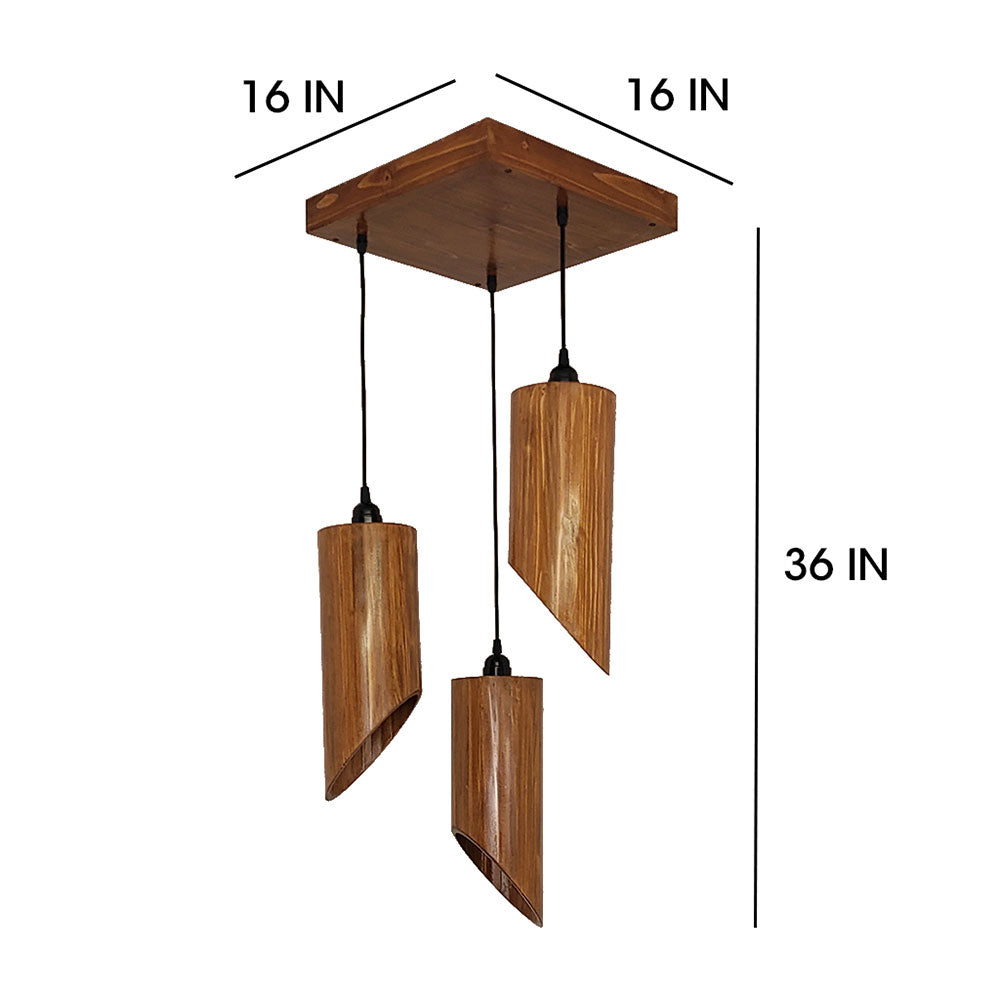 Hanging Light, Hanging Light with  Brown Color, Hanging Light in Wood, Hanging Light for Living & Dining Area, Hanging Light - VT14047