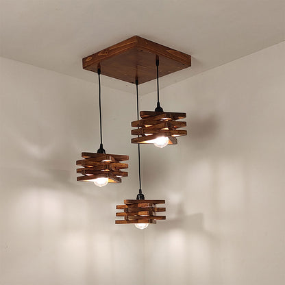 Hanging Light, Hanging Light with  Brown Color, Hanging Light in Wood, Hanging Light for Living & Dining Area, Hanging Light - VT14048