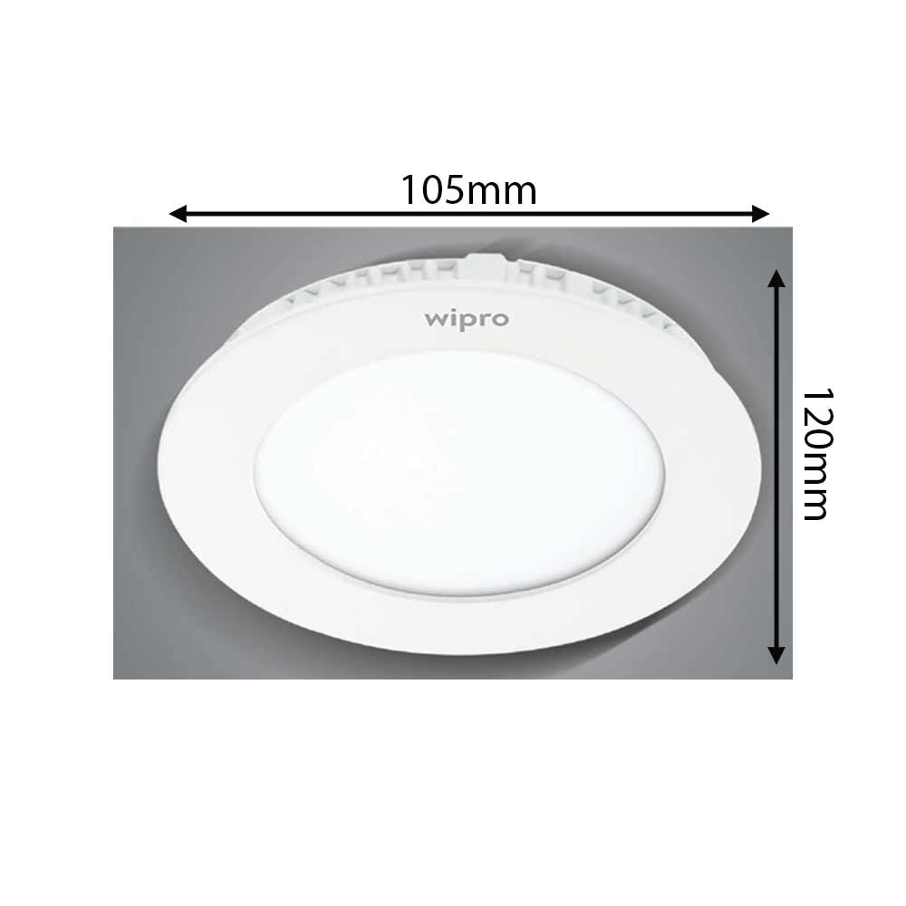 6Watt, LD80-350-XXX-65-XX, Wipro's iris slim is available in both surface mounted and recess mounted category, round and square shape, LED Light - VT14118