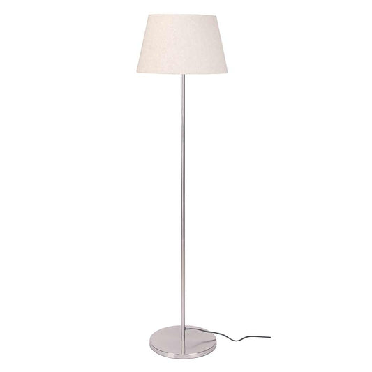 Floor Lamp, (DTF MS5008SNTD) Divine Trend, Floor Lamp With Silver & Off-White Color, Floor Lamp In Metal, Floor Lamp For Living & Bedroom Area, Floor Lamp - VT14143