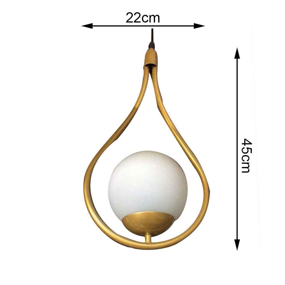 Hanging Light( 0008-01-0722), Hanging Light with Gold & White Color, Hanging Light - VT14161