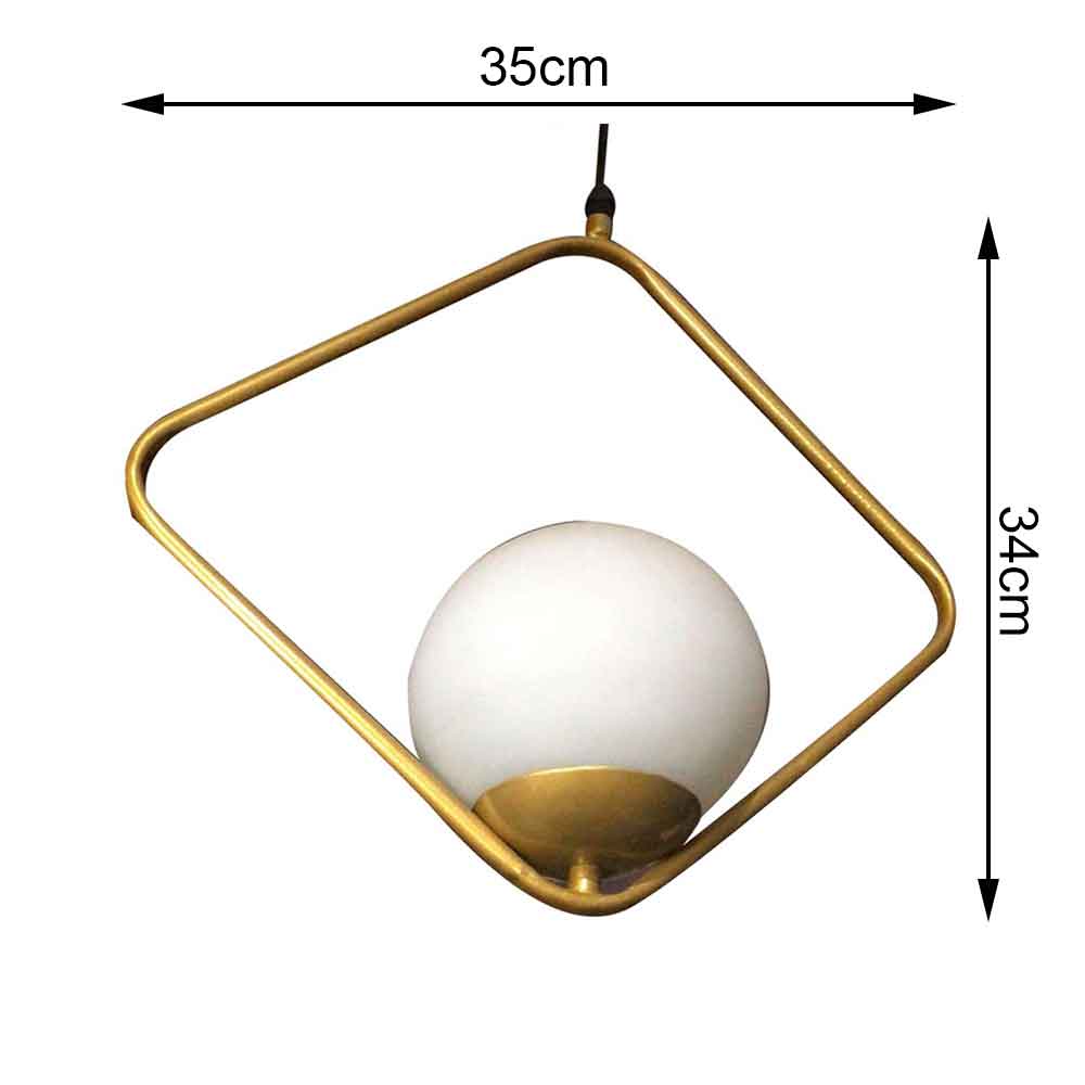 Hanging Light( 0008-03-0722), Hanging Light with Gold & White Color, Hanging Light - VT14162