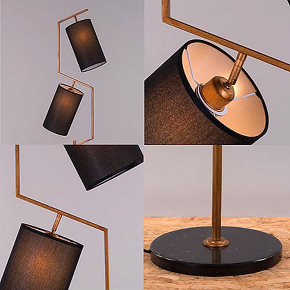 Floor Lamp, Snake Floor Lamp (Sizzling Lights), Standing Light, Black Lampshade with Golden Finish, Floor Lamp - VT14181