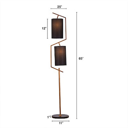 Floor Lamp, Snake Floor Lamp (Sizzling Lights), Standing Light, Black Lampshade with Golden Finish, Floor Lamp - VT14181