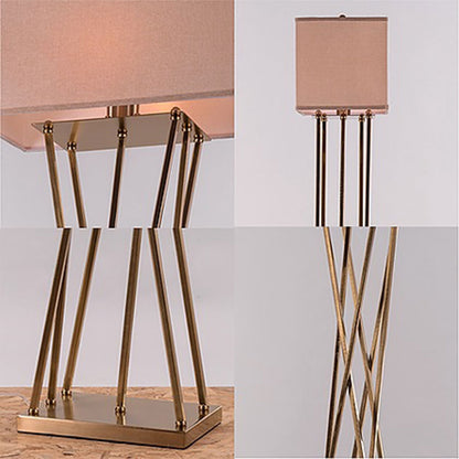 Floor Lamp, Cross Leg Floor Lamps (Sizzling Lights), Standing Light, Beige Lampshade with Golden Finish, Floor Lamp - VT14182