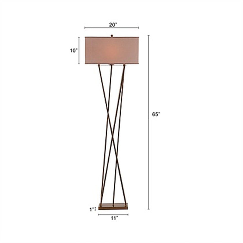 Floor Lamp, Cross Leg Floor Lamps (Sizzling Lights), Standing Light, Beige Lampshade with Golden Finish, Floor Lamp - VT14182