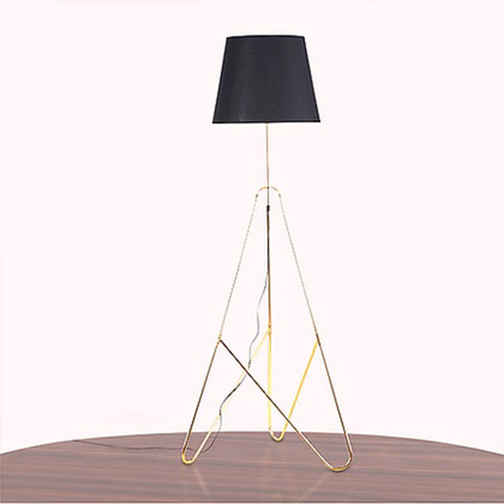 Floor Lamp, Ifield Floor Lamp (Sizzling Lights), Standing Lamp, Black Lampshade with Golden Finish, Floor Lamp - VT14183