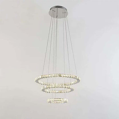 Chandelier, Crystal Ring Chandelier (Sizzling Lights), Chandelier for Living Room & Bedroom, Chandelier - VT14198