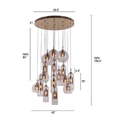 Chandelier, Galactic Chandelier (Sizzling Lights), Chandelier for Living Room & Bedroom, Chandelier - VT14199