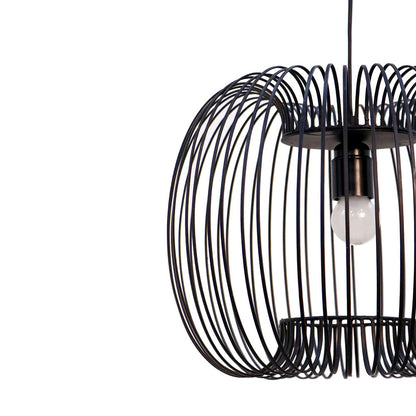 Hanging Light, Zura Bubble Pressed Black Hanging Lamp (Home Blitz), Living Room, Bedroom & Kitchen Hanging Lamp, Hanging Lamp - VT14217