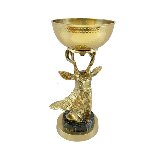 Table Accessory, Table Accessory in Metal, Table Accessory with Deer Shape Stand Bowl,Table Accessory in Gold & Black Color,Table Accesory - VT15059