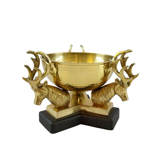 Table Accessory, Table Accessory in Metal, Table Accessory with Deer Shape Stand Bowl,Table Accessory in Gold & Black Color,Table Accesory - VT15060