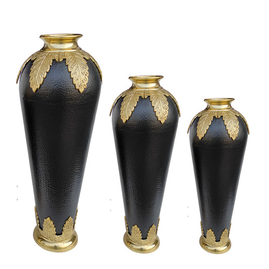 Vase, Vase with Golden & Black Color, Vase for Metal, Vase for  Home Decor, Vase - VT15111