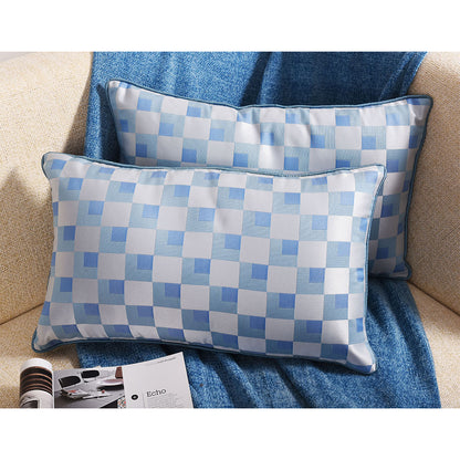 Cushion Cover, Pack of 2 Cushion Cover, Cushion Cover in 18*14in, Cushion Cover for Living room, Cushion Cover with Blue & White Color, Cushion Cover - VT15126