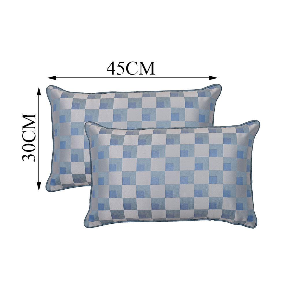 Cushion Cover, Pack of 2 Cushion Cover, Cushion Cover in 18*14in, Cushion Cover for Living room, Cushion Cover with Blue & White Color, Cushion Cover - VT15126