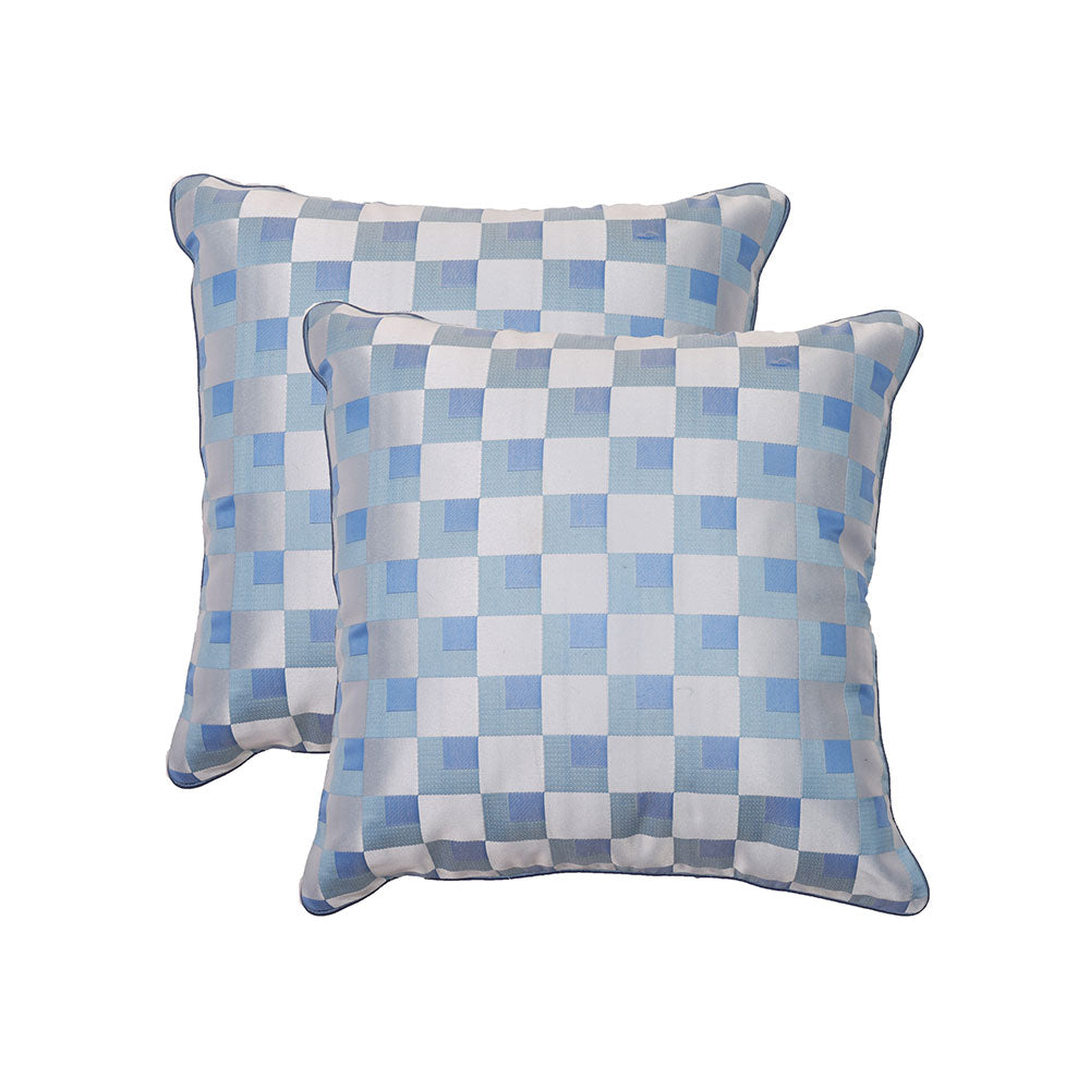 Cushion Cover, Pack of 2 Cushion Cover, Cushion Cover in 16*16in, Cushion Cover for Living room, Cushion Cover with Blue & White Color, Cushion Cover - VT15129