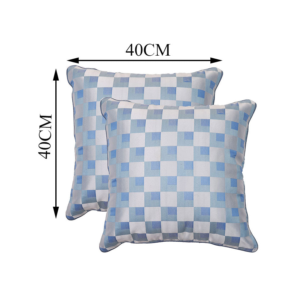 Cushion Cover, Pack of 2 Cushion Cover, Cushion Cover in 16*16in, Cushion Cover for Living room, Cushion Cover with Blue & White Color, Cushion Cover - VT15129