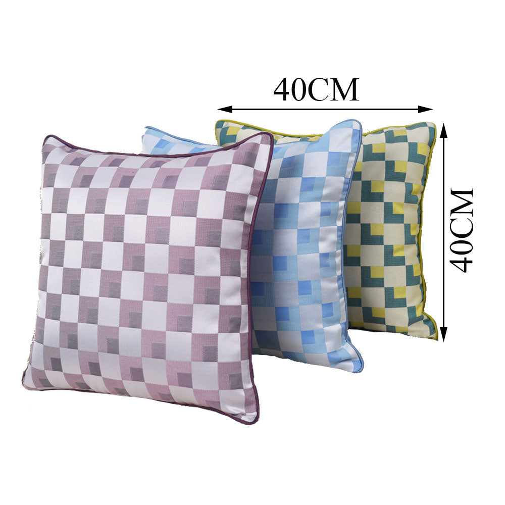 Cushion Cover, Pack of 3 Cushion Cover, Cushion Cover in 16*16in, Cushion Cover for Living room, Cushion Cover with Blue, Green, Pink & White Color, Cushion Cover - VT15131