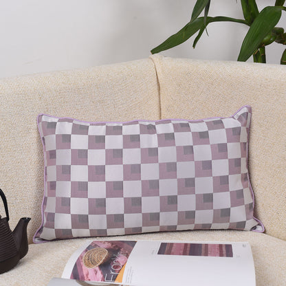 Cushion Cover, 1 Cushion Cover, Cushion Cover in 18*12in, Cushion Cover for Living room, Cushion Cover with Pink & White Color, Cushion Cover - VT15137