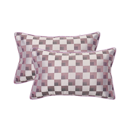 Cushion Cover, Pack of 2 Cushion Cover, Cushion Cover in 18*12in, Cushion Cover for Living room, Cushion Cover with Pink & White Color, Cushion Cover - VT15138