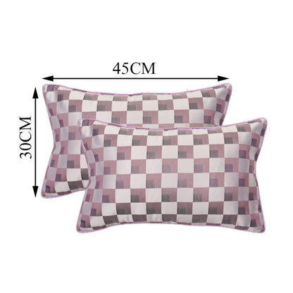 Cushion Cover, Pack of 2 Cushion Cover, Cushion Cover in 18*12in, Cushion Cover for Living room, Cushion Cover with Pink & White Color, Cushion Cover - VT15138