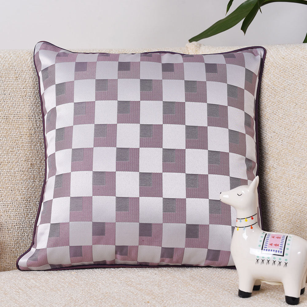 Cushion Cover, 1 Cushion Cover, Cushion Cover in 16*16in, Cushion Cover for Living room, Cushion Cover with Pink & White Color, Cushion Cover - VT15139