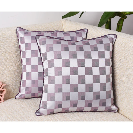 Cushion Cover, Pack of 2 Cushion Cover, Cushion Cover in 16*16in, Cushion Cover for Living room, Cushion Cover with Pink & White Color, Cushion Cover - VT15141