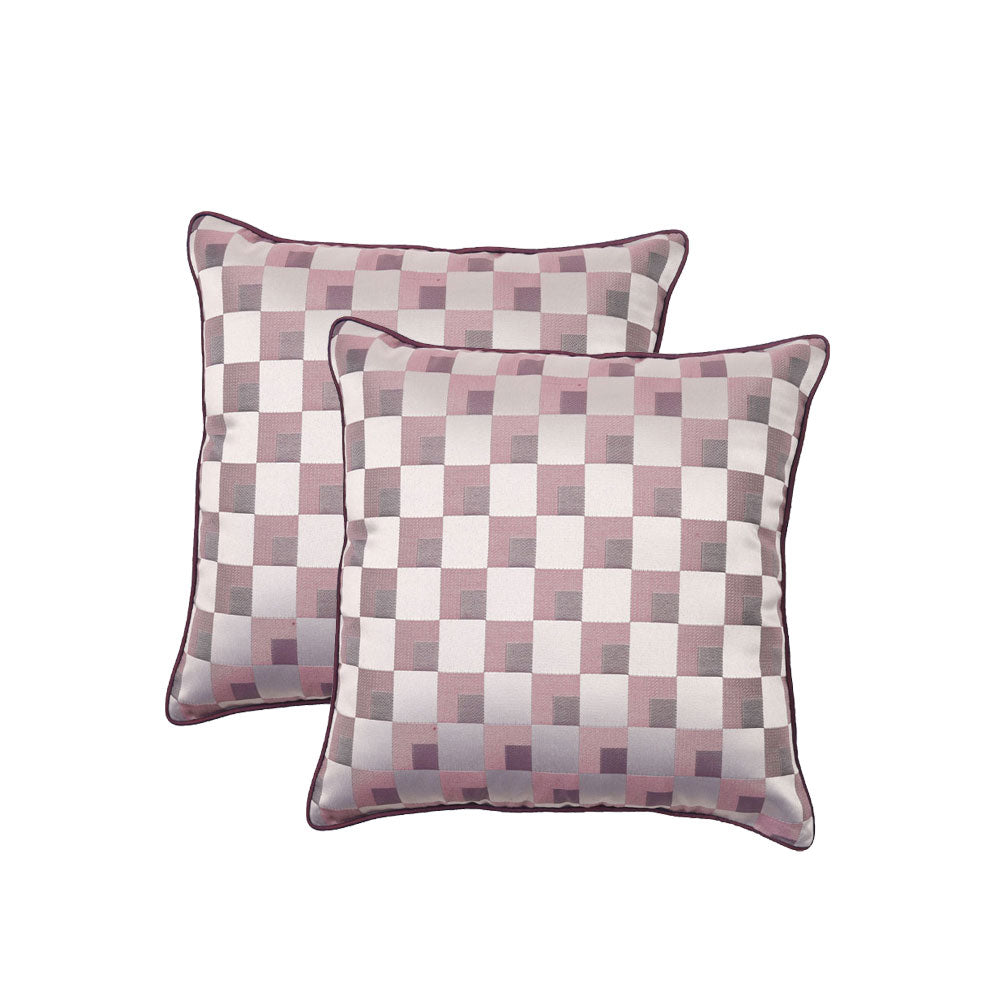 Cushion Cover, Pack of 2 Cushion Cover, Cushion Cover in 16*16in, Cushion Cover for Living room, Cushion Cover with Pink & White Color, Cushion Cover - VT15141