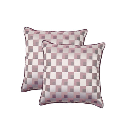 Cushion Cover, Pack of 2 Cushion Cover, Cushion Cover in 16*16in, Cushion Cover for Living room, Cushion Cover with Pink & White Color, Cushion Cover - VT15141