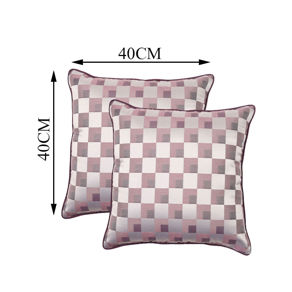 Cushion Cover, Pack of 2 Cushion Cover, Cushion Cover in 16*16in, Cushion Cover for Living room, Cushion Cover with Pink & White Color, Cushion Cover - VT15141