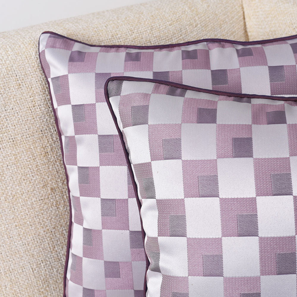 Cushion Cover, Pack of 2 Cushion Cover, Cushion Cover in 18*18in, Cushion Cover for Living room, Cushion Cover with Pink & White Color, Cushion Cover - VT15142