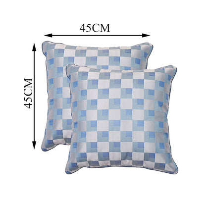 Cushion Cover, Pack of 2 Cushion Cover, Cushion Cover in 18*18in, Cushion Cover for Living room, Cushion Cover with Blue & White Color, Cushion Cover - VT15143