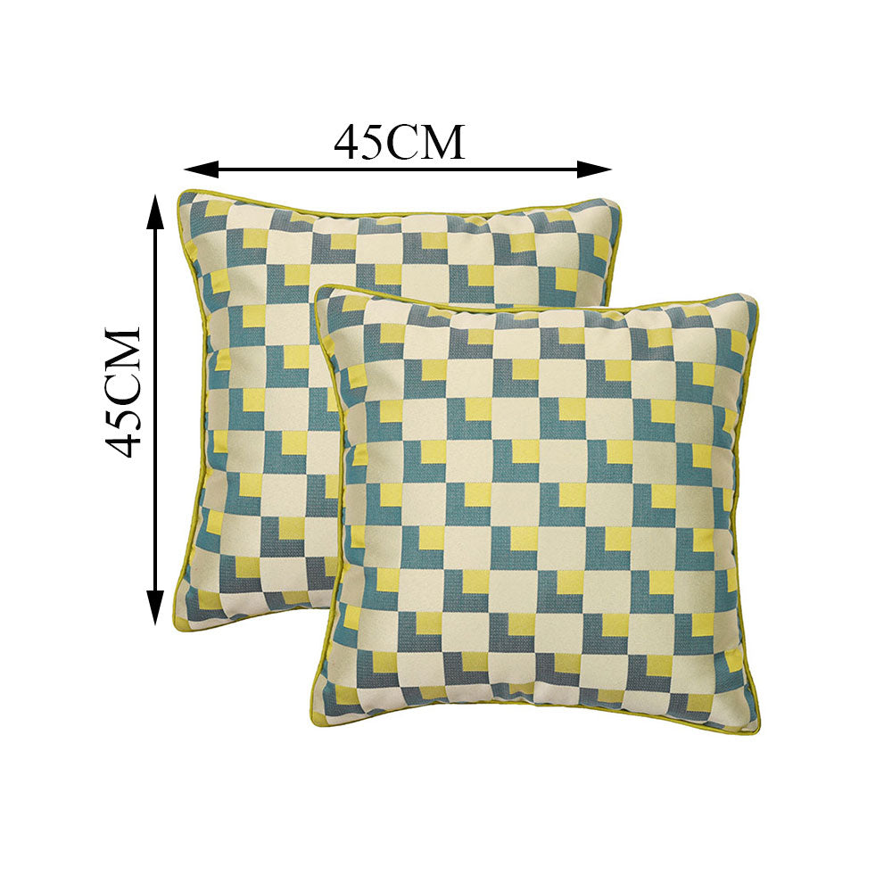 Cushion Cover, Pack of 2 Cushion Cover, Cushion Cover in 18*18in, Cushion Cover for Living room, Cushion Cover with Green & Yellow Color, Cushion Cover - VT15144