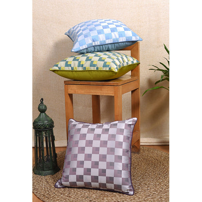 Cushion Cover, Pack of 3 Cushion Cover, Cushion Cover in 18*18in, Cushion Cover for Living room, Cushion Cover with Blue, Green, Pink & White Color, Cushion Cover - VT15145