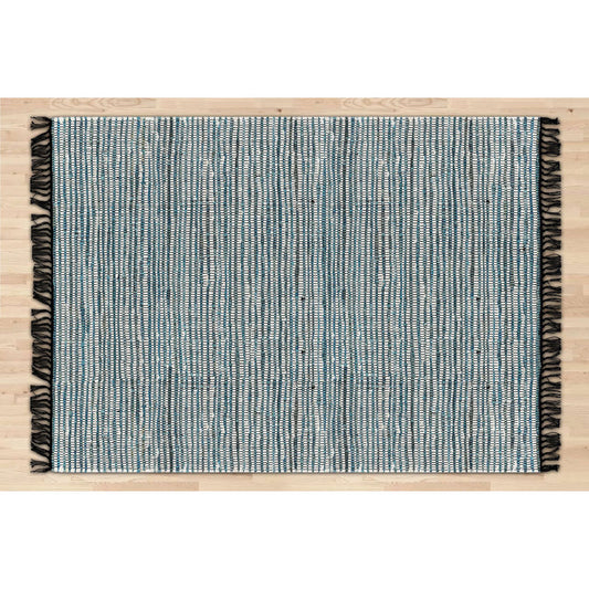 Rugs, Rugs with Blue & Black Color, Rugs for Home, Rugs - VT15152