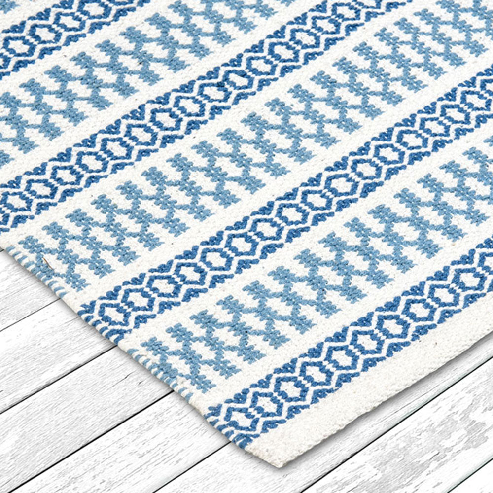 Rugs, Rugs with Blue & White Color, Rugs for Home, Rugs - VT15153