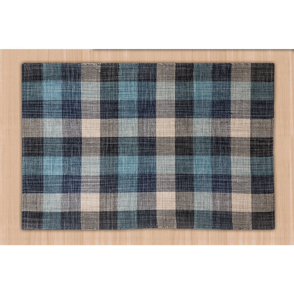 Rugs, Rugs with Black & Blue Color, Rugs for Home, Rugs - VT15165