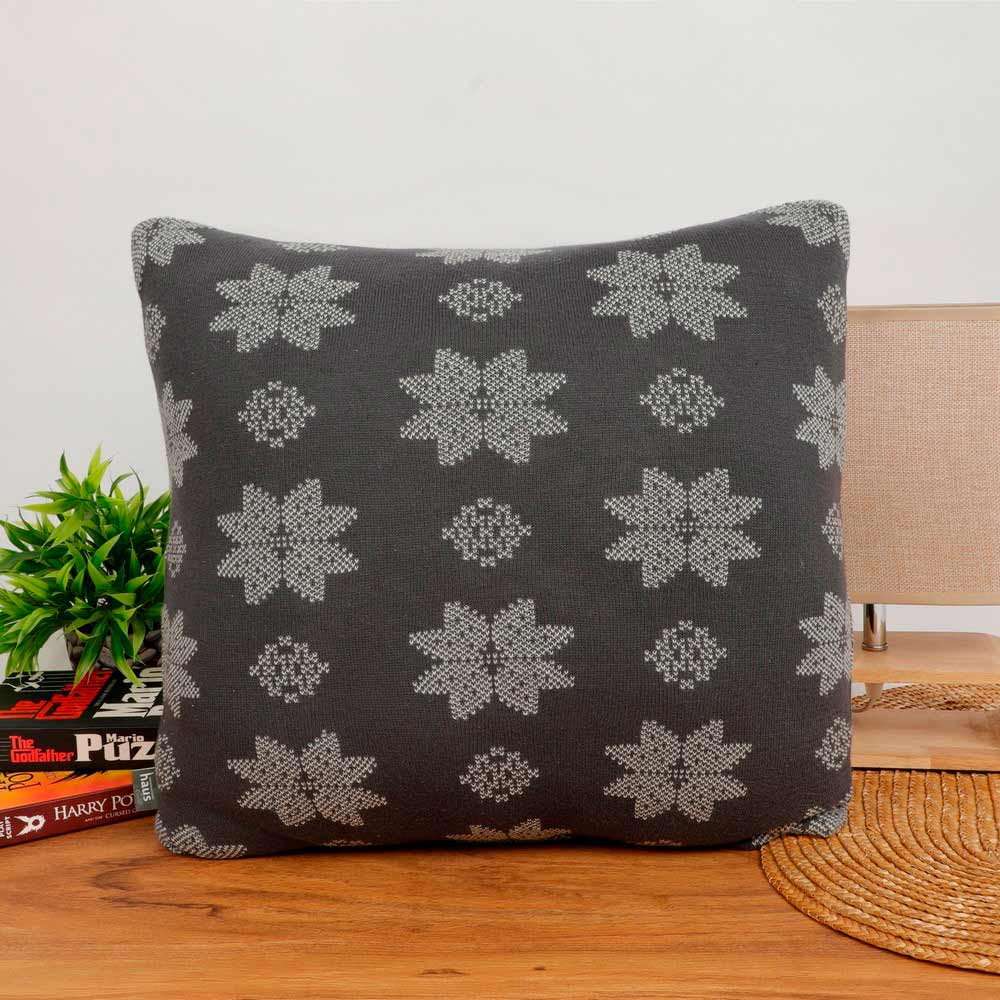 Cushion Cover, (i509_1_16_1), Cushion With Grey Color, Cushion For Living & Bedroom Area, Cushion - VT15174