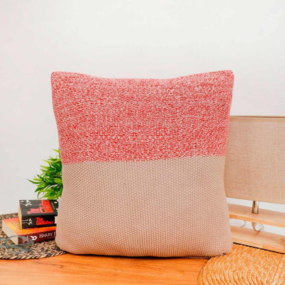 Cushion Cover, (i509_2_16_1),  Cushion With Pink & Brown Color, Cushion For Living & Bedroom Area, Cushion - VT15175